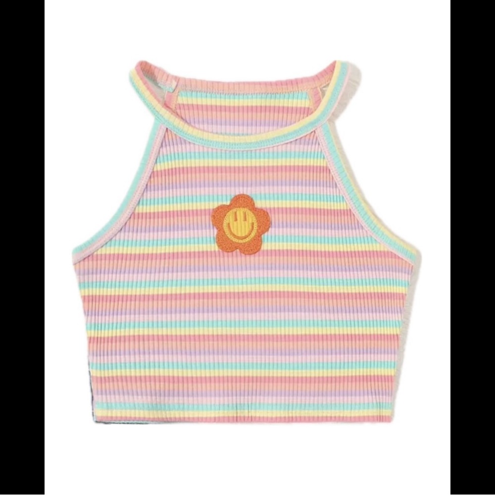 Girls, Multi-Colored, Striped, Tank Top